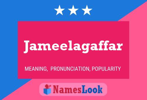 Affiche de nom Jameelagaffar