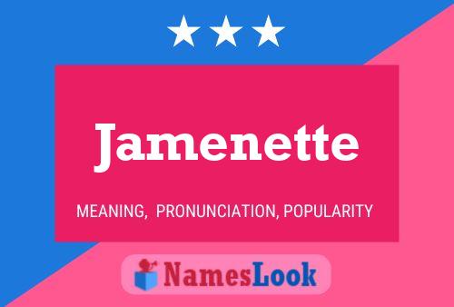 Affiche de nom Jamenette