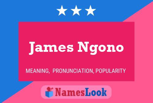 Affiche de nom James Ngono