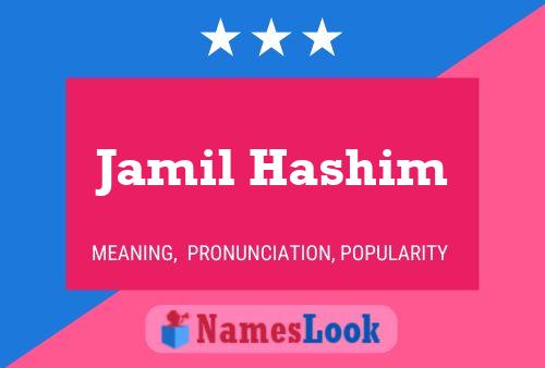 Affiche de nom Jamil Hashim