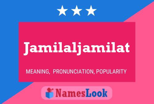 Affiche de nom Jamilaljamilat