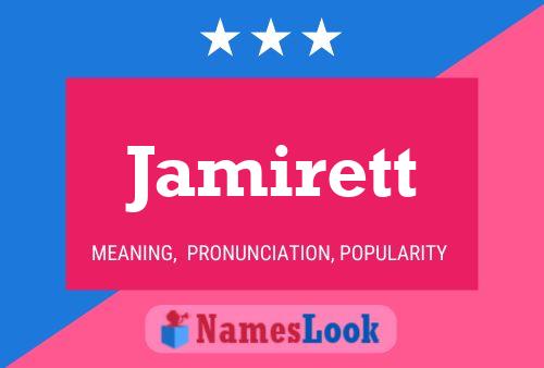 Affiche de nom Jamirett