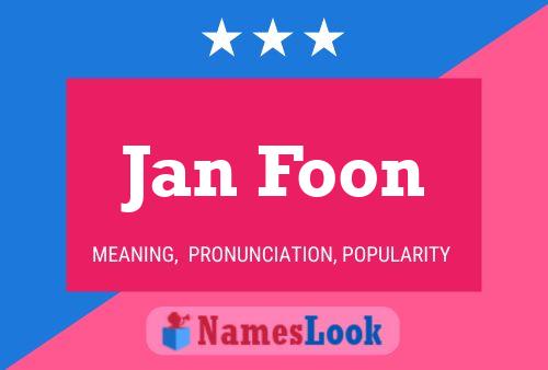 Affiche de nom Jan Foon