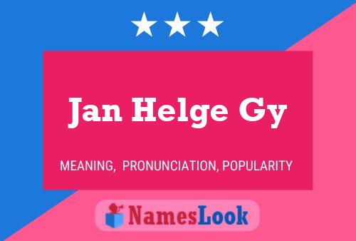 Affiche de nom Jan Helge Gy