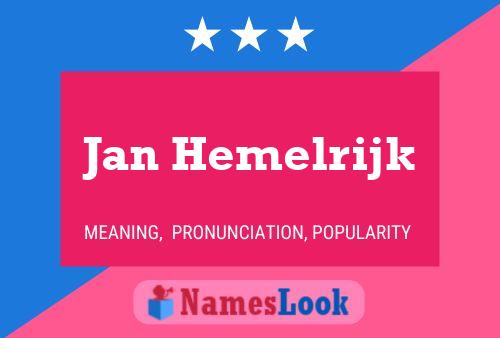 Affiche de nom Jan Hemelrijk