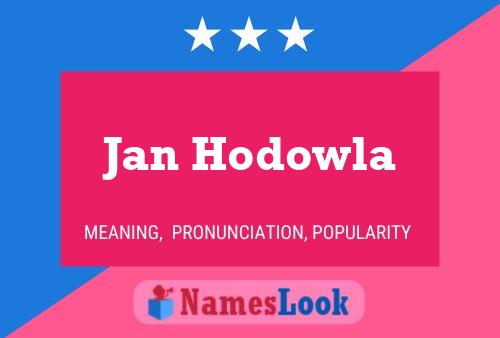 Affiche de nom Jan Hodowla