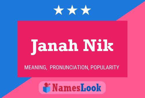 Affiche de nom Janah Nik