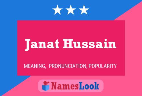 Affiche de nom Janat Hussain