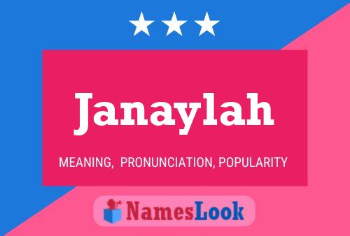 Affiche de nom Janaylah