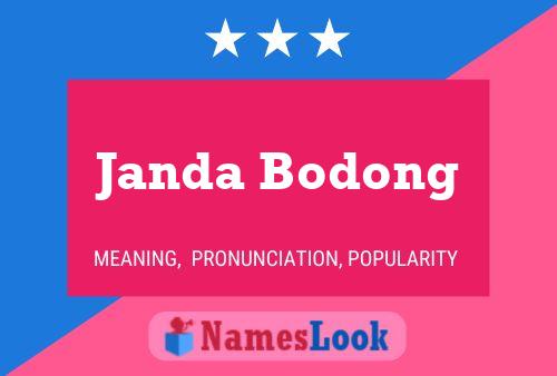 Affiche de nom Janda Bodong