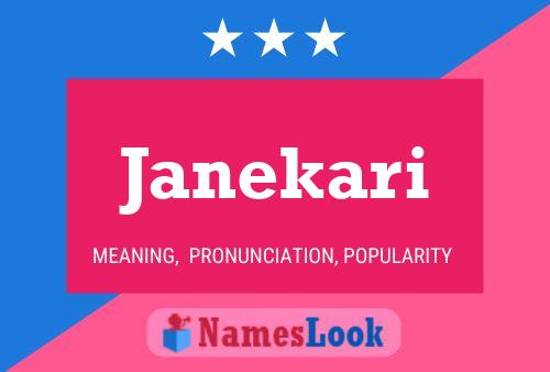 Affiche de nom Janekari