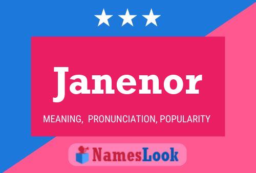 Affiche de nom Janenor