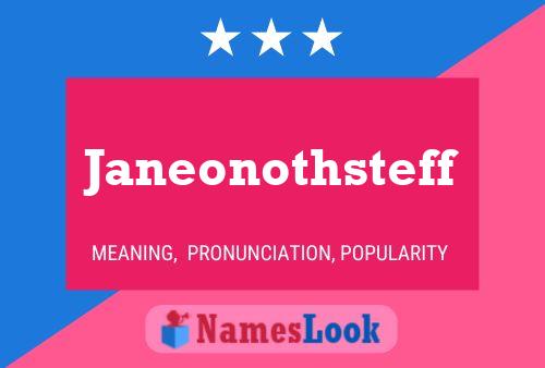 Affiche de nom Janeonothsteff