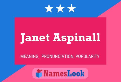 Affiche de nom Janet Aspinall