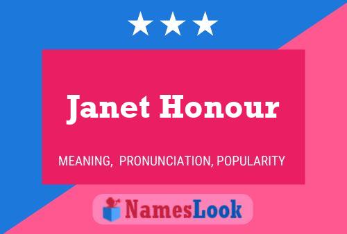 Affiche de nom Janet Honour