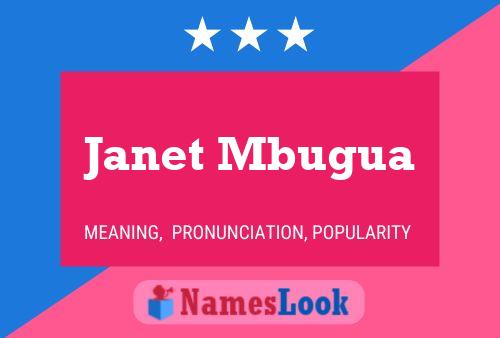 Affiche de nom Janet Mbugua