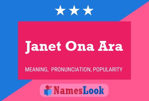 Affiche de nom Janet Ona Ara