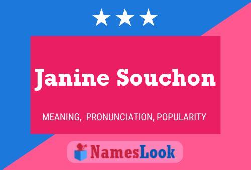 Affiche de nom Janine Souchon