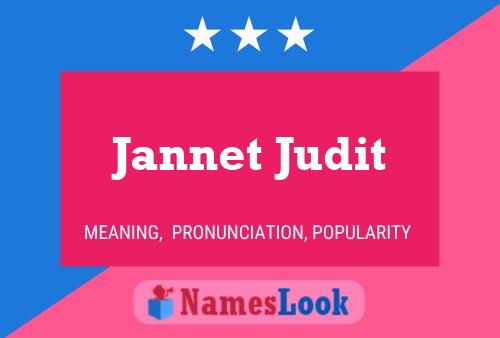 Affiche de nom Jannet Judit