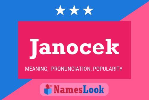 Affiche de nom Janocek