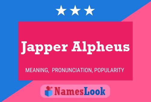 Affiche de nom Japper Alpheus