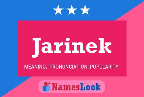 Affiche de nom Jarinek