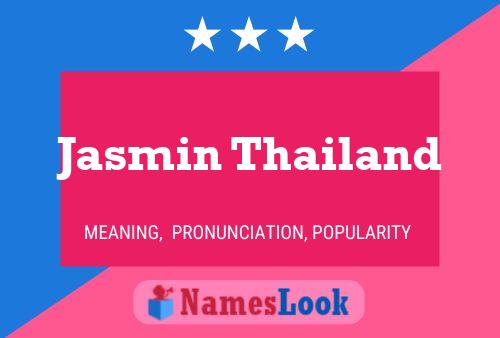 Affiche de nom Jasmin Thailand