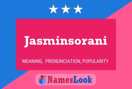 Affiche de nom Jasminsorani