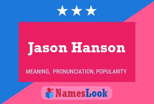 Affiche de nom Jason Hanson