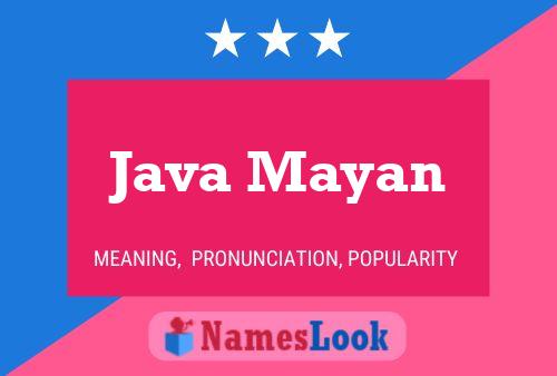 Affiche de nom Java Mayan