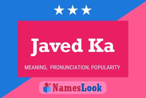 Affiche de nom Javed Ka