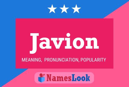 Affiche de nom Javion