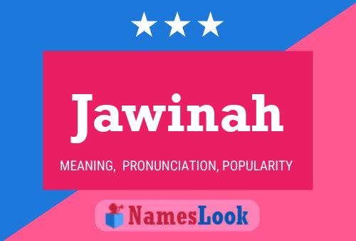 Affiche de nom Jawinah