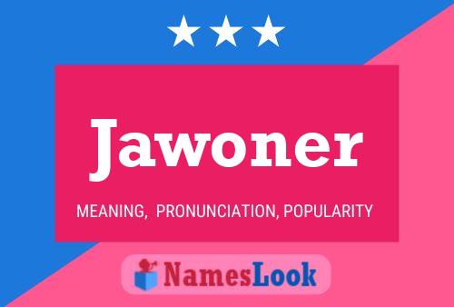 Affiche de nom Jawoner