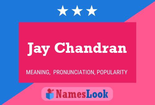 Affiche de nom Jay Chandran