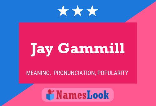 Affiche de nom Jay Gammill