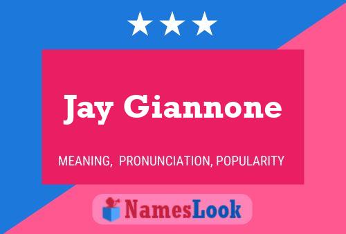 Affiche de nom Jay Giannone