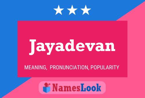 Affiche de nom Jayadevan