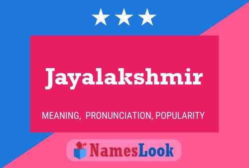 Affiche de nom Jayalakshmir