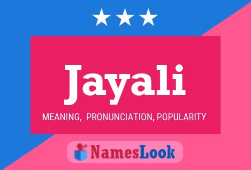 Affiche de nom Jayali