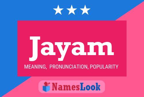 Affiche de nom Jayam