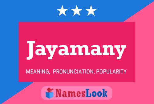 Affiche de nom Jayamany