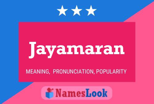 Affiche de nom Jayamaran