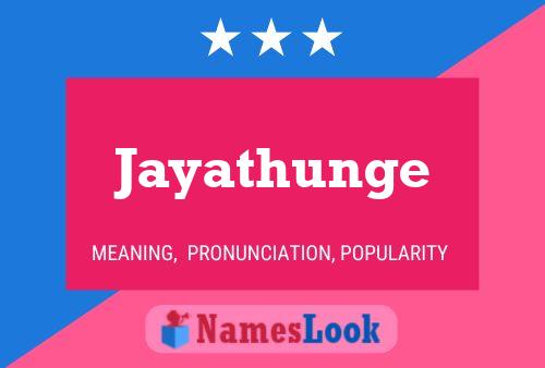 Affiche de nom Jayathunge