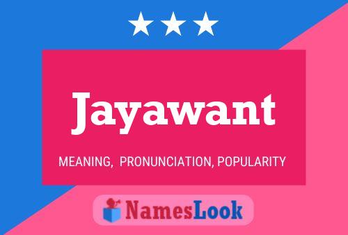 Affiche de nom Jayawant