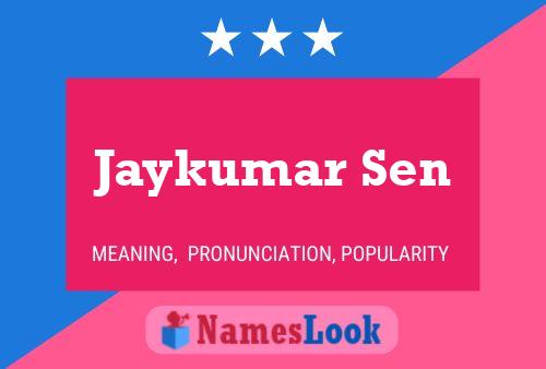 Affiche de nom Jaykumar Sen