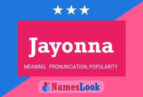 Affiche de nom Jayonna