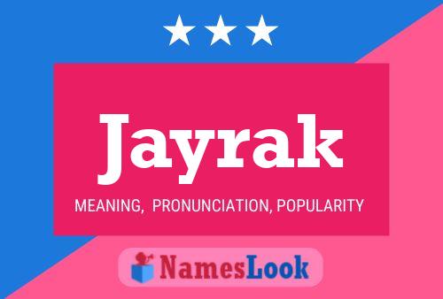 Affiche de nom Jayrak