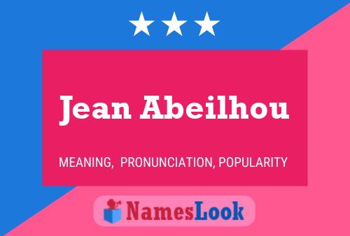 Affiche de nom Jean Abeilhou