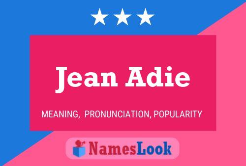 Affiche de nom Jean Adie